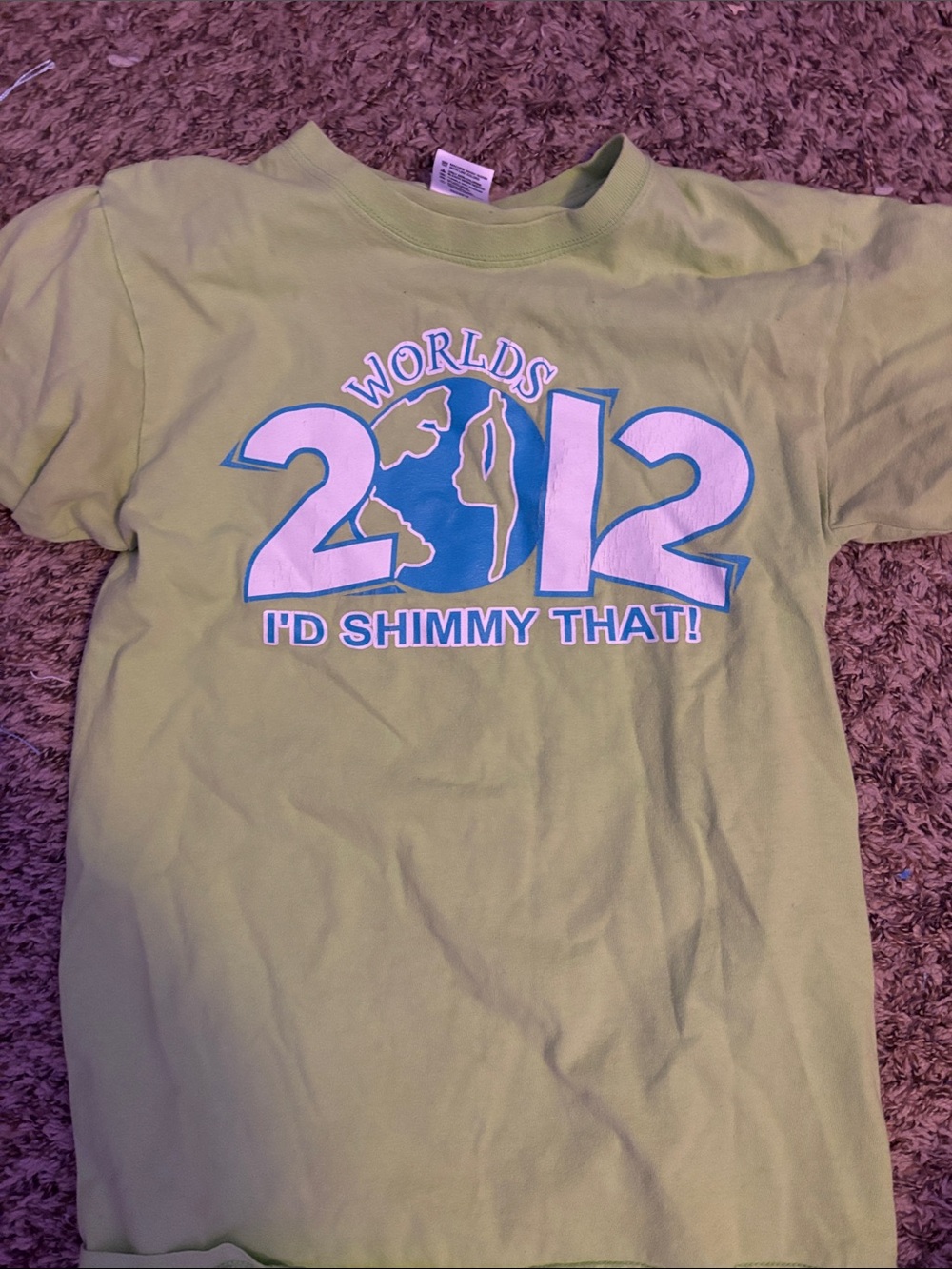 Green "Worlds 2012 I'd Shimmy That!" Graphic Tee